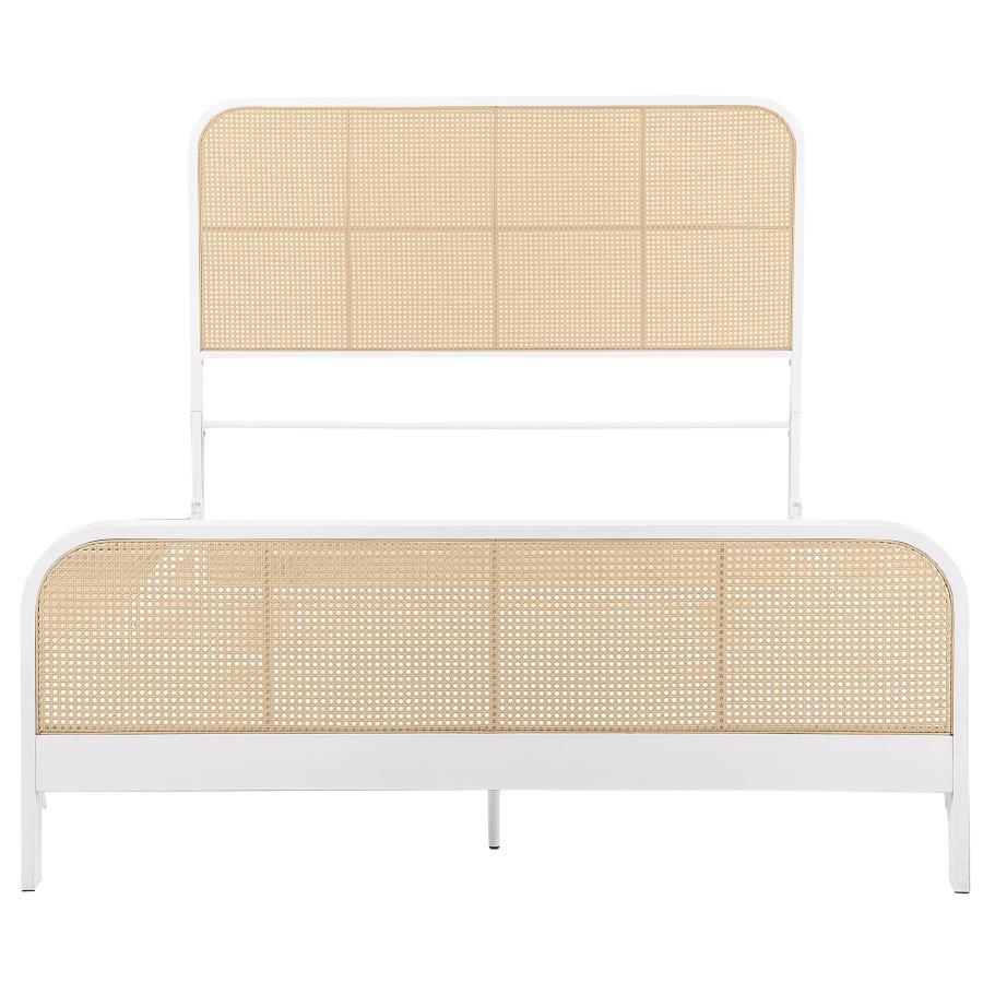 Lanewood - Polyethylene PE Rattan Upholstered Metal Bed