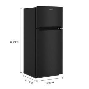 Top Freezer Refrigerator - 164 Cubic Feet - Black