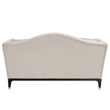 Tayden - Loveseat - Beige Velvet