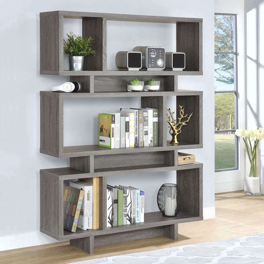 Reid - 4-Tier Open Back Bookcase