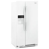 36" Wide Side-By-Side Refrigerator - 24 Cubic Feet - White