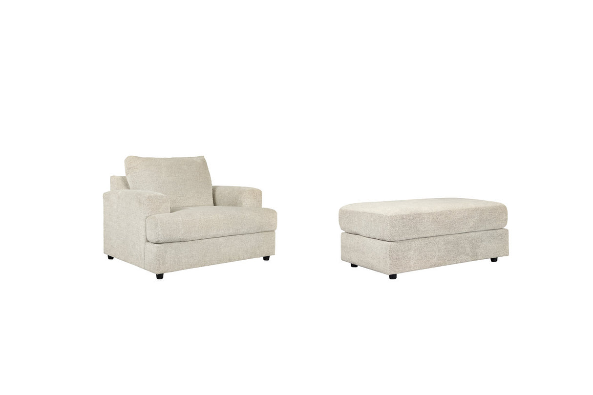 Soletren Chair and Ottoman - (95104U1)