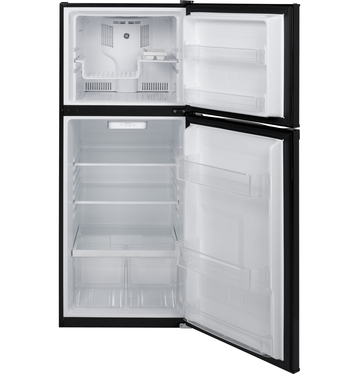 GE(R) ENERGY STAR(R) 11.6 cu. ft. Top-Freezer Refrigerator - (GPE12FGKBB)