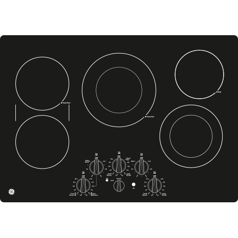 GE Profile(TM) 30" Built-In Knob Control Electric Cooktop - (PP7030DJBB)