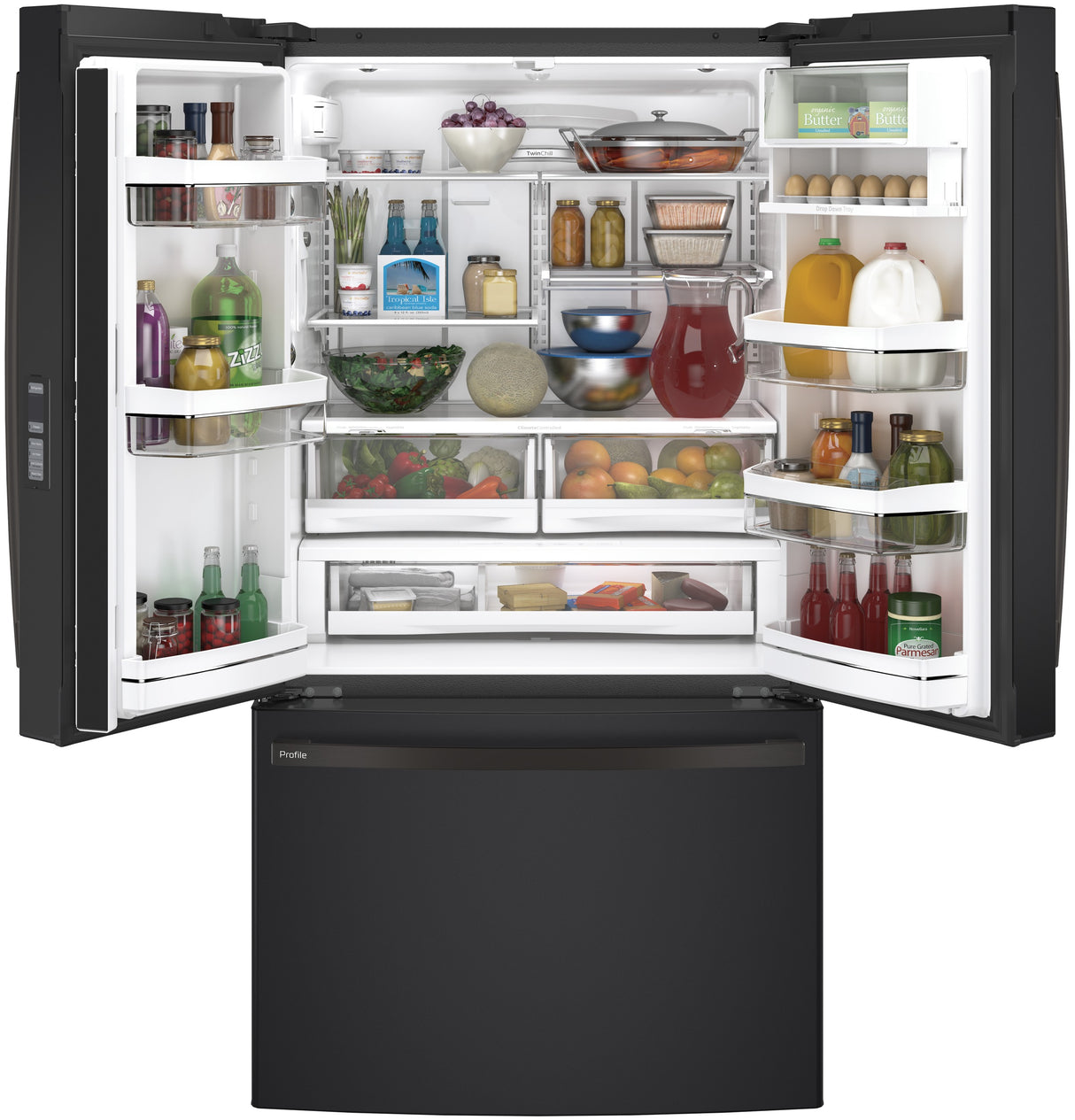 GE Profile(TM) Series ENERGY STAR(R) 23.1 Cu. Ft. Counter-Depth French-Door Refrigerator - (PWE23KELDS)