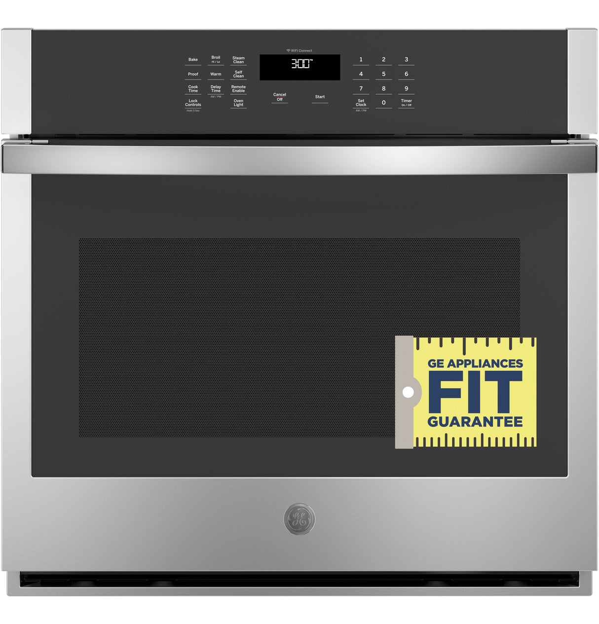 GE(R) 30" Smart Built-In Self-Clean Single Wall Oven with Never-Scrub Racks - (JTS3000SNSS)