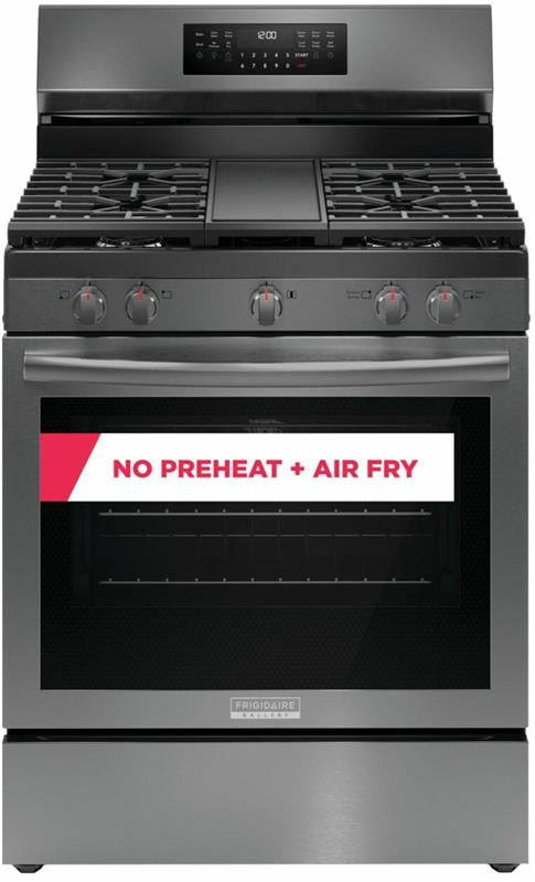 Frigidaire Gallery 30" Rear Control Gas Range with Total Convection - (GCRG3060BD)