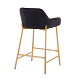 Daniella - Contemporary / Glam Fixed Height Counter Stool (Set of 2)