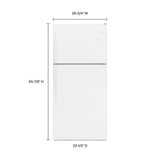 30" Wide Top-Freezer Refrigerator - White