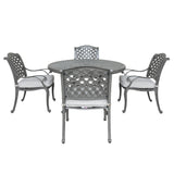 Outdoor Aluminum Dining Set With Cushion