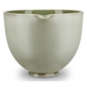 5 Quart Sage Leaf Ceramic Bowl