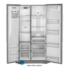 22.6 Cubic Feet Counter-Depth Side-By-Side Refrigerator With Exterior Ice And Water And PrintShield finish