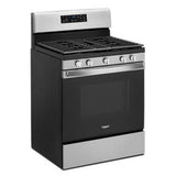 5.0 Cubic Feet Whirlpool Gas Range With Center Oval Burner - Fingerprint Resistant Stainless Steel