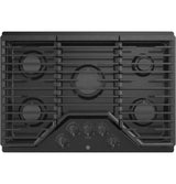 GE(R) 30" Built-In Gas Cooktop with 5 Burners and Dishwasher Safe Grates - (JGP5030DLBB)