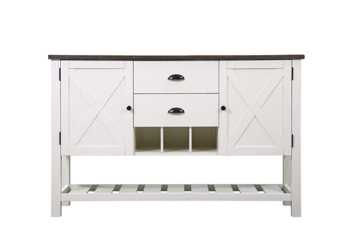 Mountina - 2 Drawer Server - Brown / White