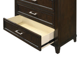 Merlot - 5 Drawer Chest - Mahogany