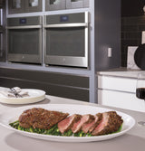 GE Profile(TM) 30" Smart Built-In Convection Double Wall Oven with In-Oven Camera and No Preheat Air Fry - (PTD9000SNSS)