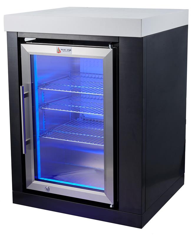 Mont Alpi Single Fridge Module in Black Stainless Steel - (MASFMBSS)