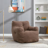 Soft Teddy Fabric Tufted Foam Bean Bag Chair With Teddy Fabric