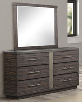 Square Mirror With Knotty - Brown