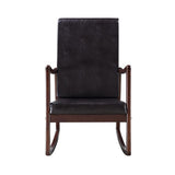 Raina - Rocking Chair - Dark Brown PU & Espresso Finish