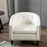 Tufted Barrel Chairtub Chair For Living Room Bedroom Club Chairs