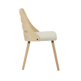 Trevi - Dining / Accent Chair - Natural Wood With Cream Fabric