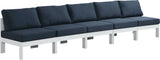 Nizuc - Outdoor Patio Modular Sofa - Navy - Metal - Modern & Contemporary