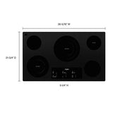 36" Electric Ceramic Glass Cooktop With Triple Radiant Element - Black