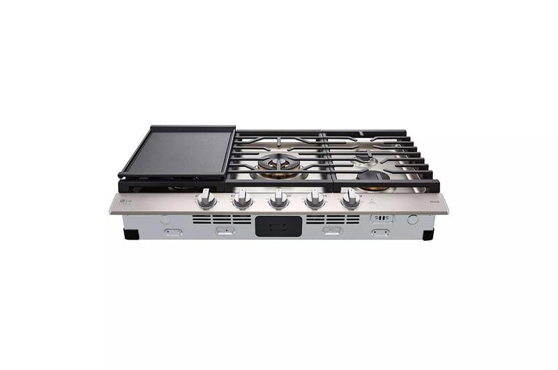 LG STUDIO 36" UltraHeat(TM) Gas Cooktop with EasyClean(R) - (CBGS3628S)