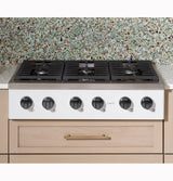 Caf(eback)(TM) 36" Commercial-Style Gas Rangetop with 6 Burners (Natural Gas) - (CGU366P2TS1)