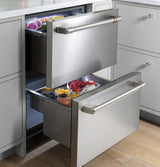 Caf(eback)(TM) 5.7 Cu. Ft. Built-In Dual-Drawer Refrigerator - (CDE06RP2NS1)