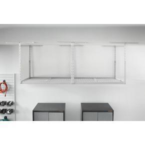 Overhead GearLoft Storage Rack 2 x 8 Feet - Hammered White