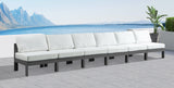 Nizuc - Outdoor Patio Modular Sofa Armless - White - Fabric