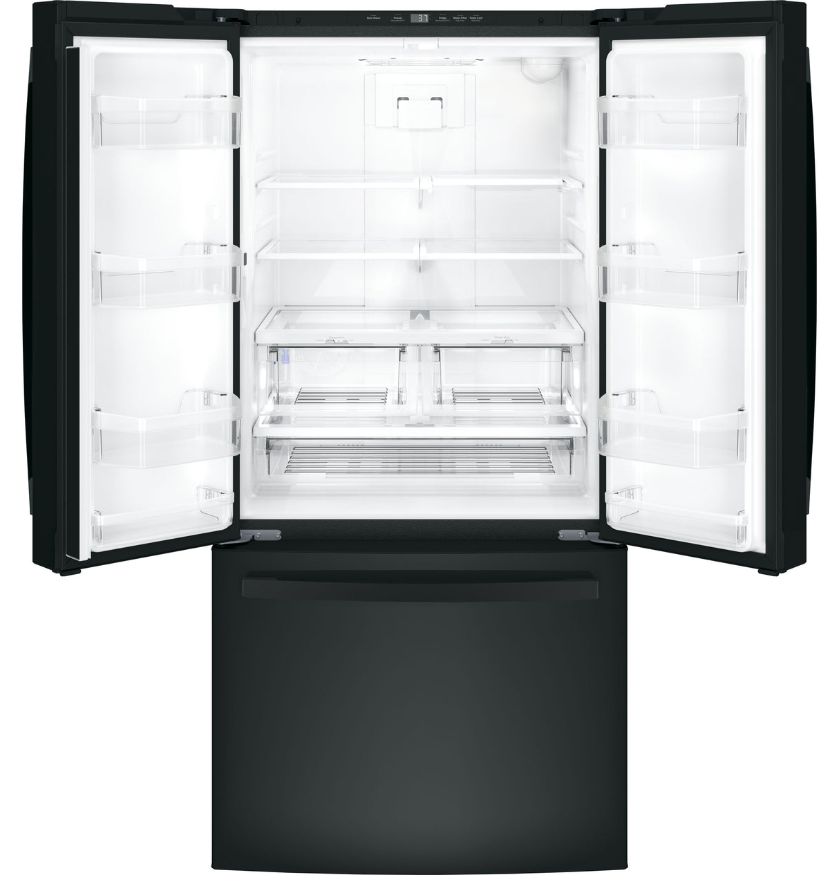 GE(R) ENERGY STAR(R) 24.7 Cu. Ft. French-Door Refrigerator - (GNE25JGKBB)