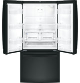 GE(R) ENERGY STAR(R) 18.6 Cu. Ft. Counter-Depth French-Door Refrigerator - (GWE19JGLBB)