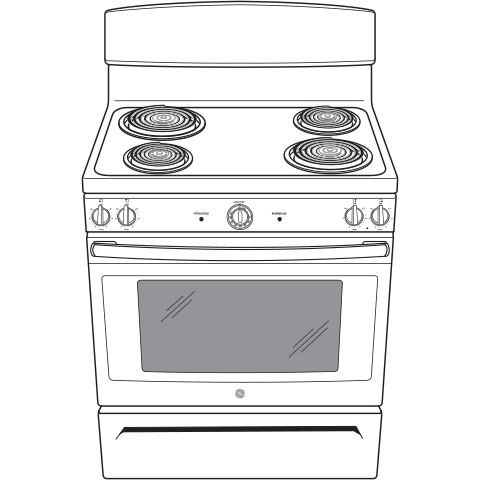 GE(R) 30" Free-Standing Electric Range - (JBS460DMWW)