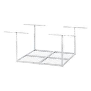 Overhead GearLoft Storage Rack 4x4 Feet - Hammered White