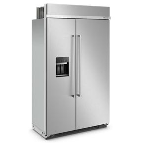 29.4 Cubic Feet 48" Built-In Side-By-Side Refrigerator With Ice And Water Dispenser