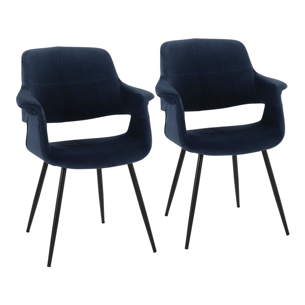 Vintage Flair - Chair (Set of 2) - Black Legs