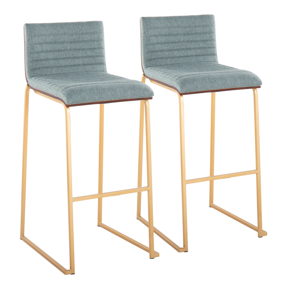 Mason Mara - Contemporary Versatile Desig Fixed Height Barstool (Set of 2)