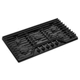 36" Gas Cooktop With Ez-2-Lift Hinged Cast-Iron Grates - Black - Steel