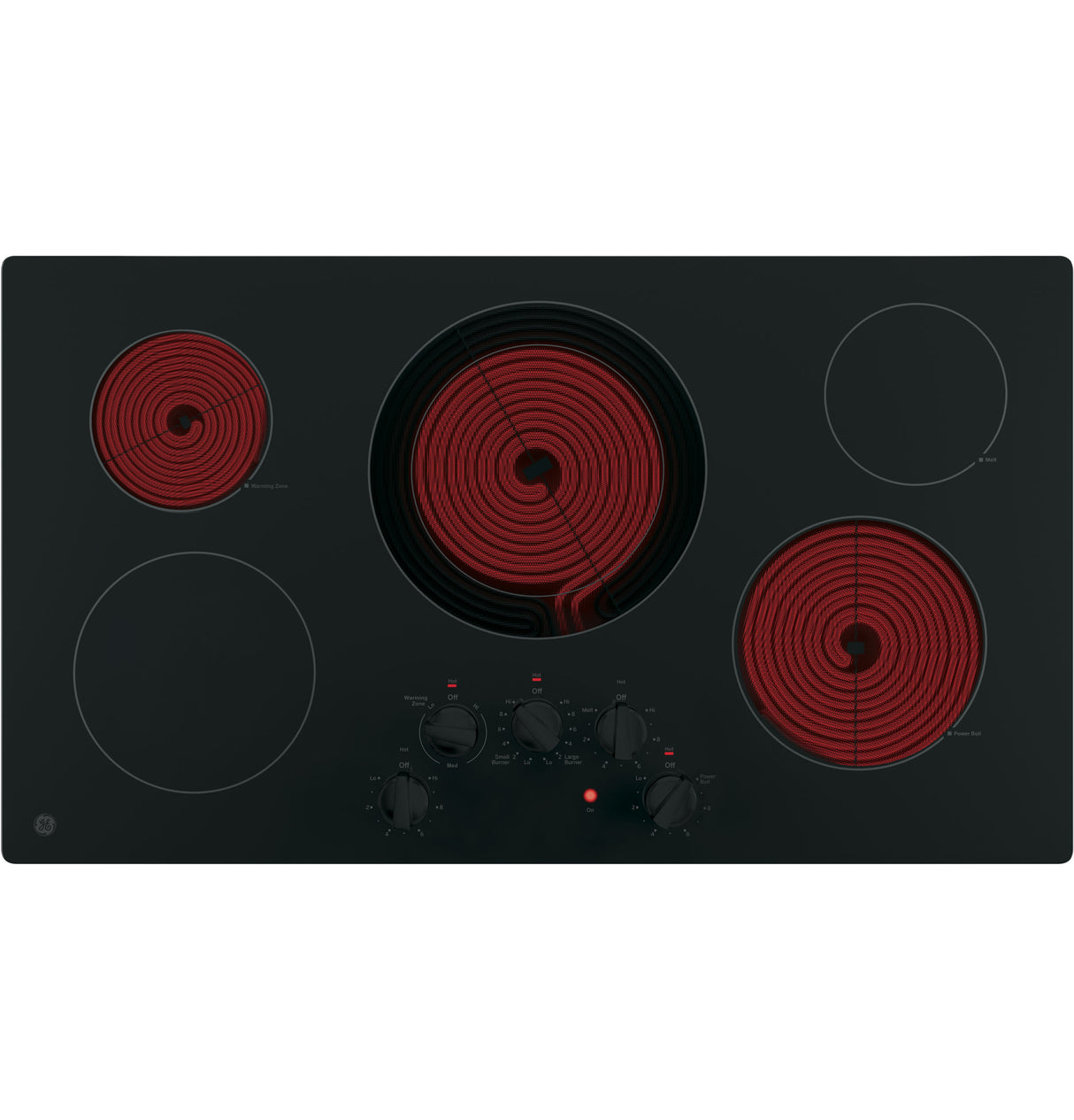 GE(R) 36" Built-In Knob Control Electric Cooktop - (JP3036DLBB)