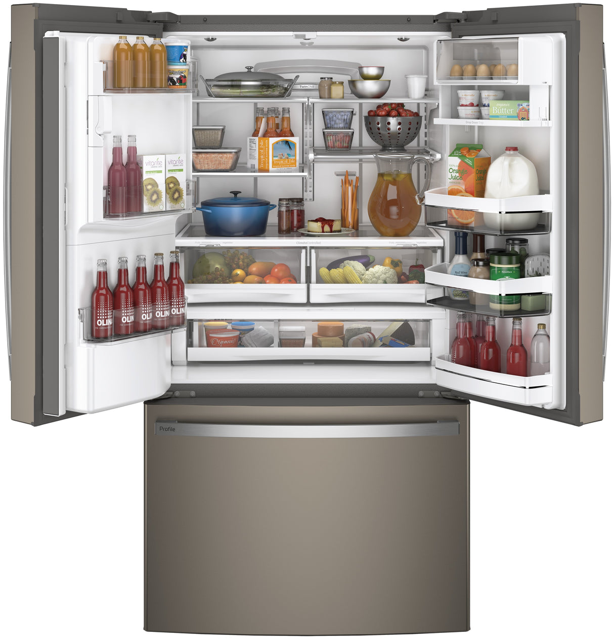 GE Profile(TM) Series ENERGY STAR(R) 27.7 Cu. Ft. French-Door Refrigerator with Hands-Free AutoFill - (PFE28KMKES)