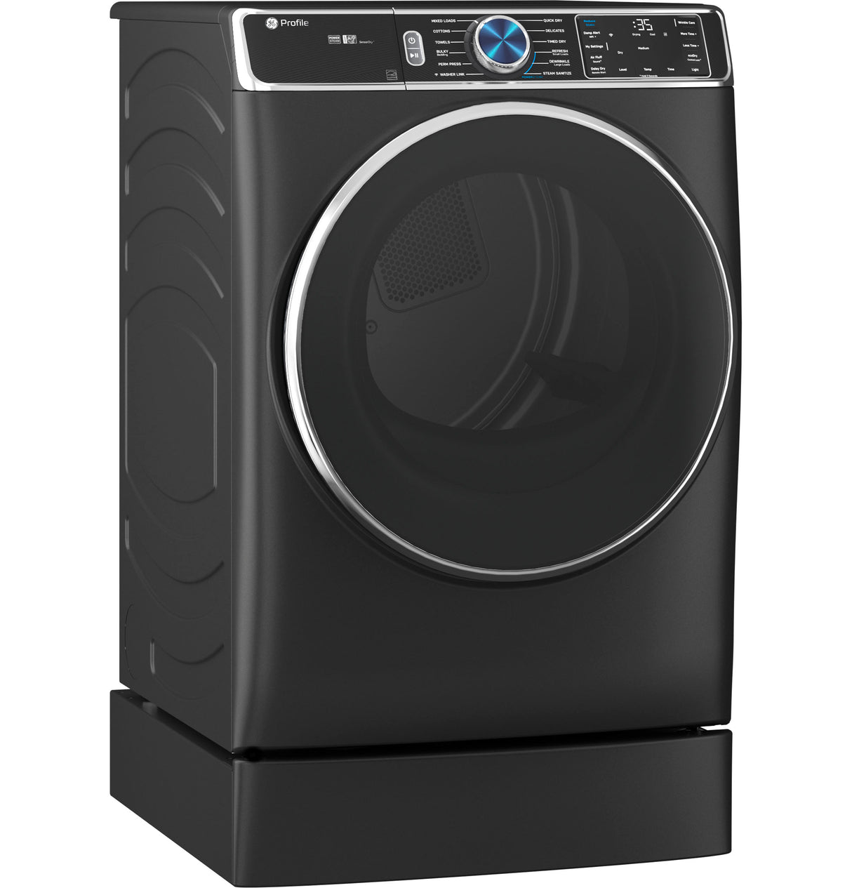 GE Profile(TM) ENERGY STAR(R) 7.8 cu. ft. Capacity Smart Front Load Electric Dryer with Steam and Sanitize Cycle - (PFD95ESPTDS)