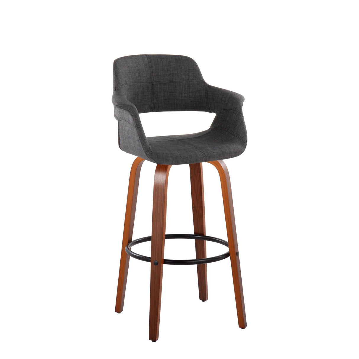 Vintage Flair - 30" Fixed-Height Barstool (Set of 2) - Black Footrest