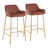 Daniella - Contemporary / Glam Fixed Height Bar Stool (Set of 2)