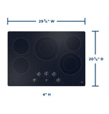 GE(R) 30" Built-In knob Control Electric Cooktop - (JEP5030DTBB)