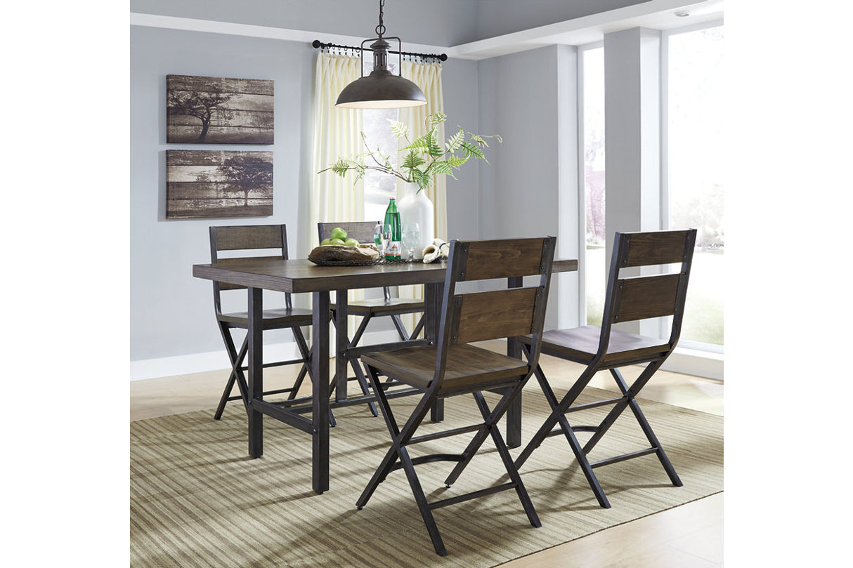 Kavara Counter Height Dining Table With 4 Barstools - (D469D1)