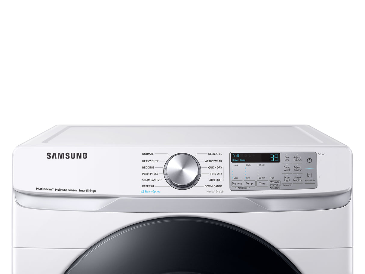 7.5 cu. ft. Smart Electric Dryer with Steam Sanitize+ in White - (DVE45B6300W)